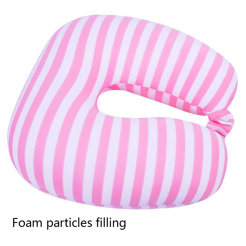 A-pink stripe DIDIHOU Ортопедическая подушка из пены с эффектом памяти, латексная подушка для шеи, мягкая подушка из волокна с медленным отскоком, массажер для шейного отдела, забота о здоровье - Цвет: A-pink stripe