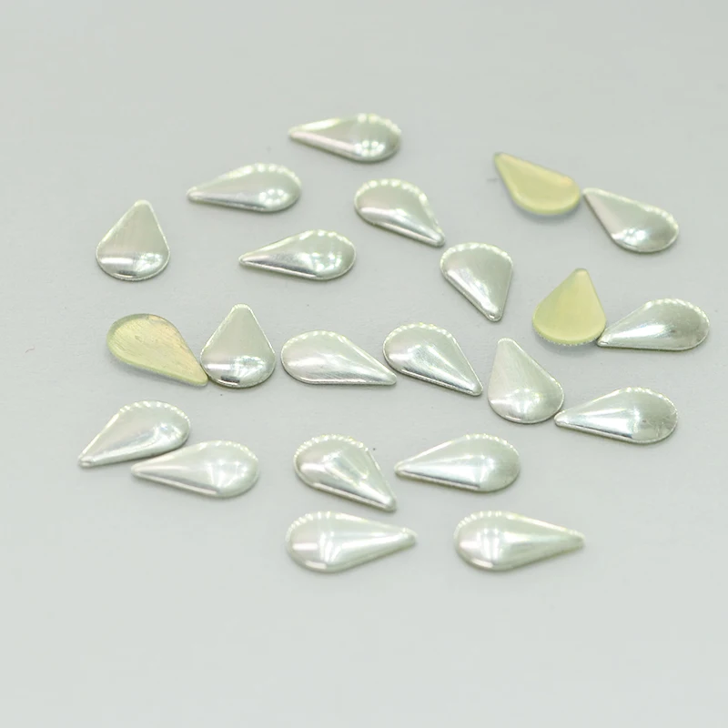 3D гвоздики для ногтей серебряный золотой сплав дизайн стразы капли воды 5x8 мм