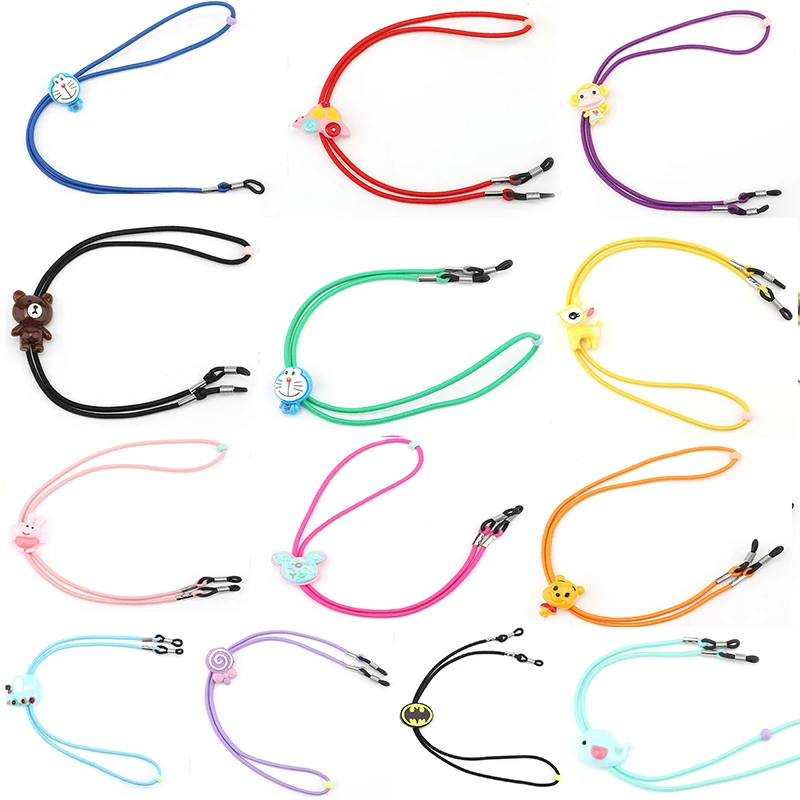 13 Colors Children Cartoon Nylon Reading Glasses Cord Myopia Elastic Chain & Lanyards Eyeglass Holder Neck String Strap