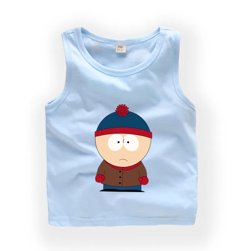 От 2 до 9 лет Детская футболка без рукавов с героями мультфильмов Стэн марш милые