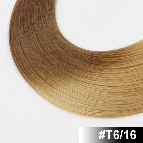 T6/16 FOREVER HAIR 100 г/шт. 20 дюймов Натуральные Человеческие вплетаемые волосы Remy, Натуральные Прямые Волосы для наращивания, пучок уток, платиновый блонд, пряди - Цвет: T6/16