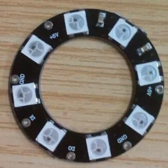 

Адресное Кольцо RGB 8led s WS2812B; Вход 5 в постоянного тока; Полноцветный RGB; Круглый светодиодный пиксель