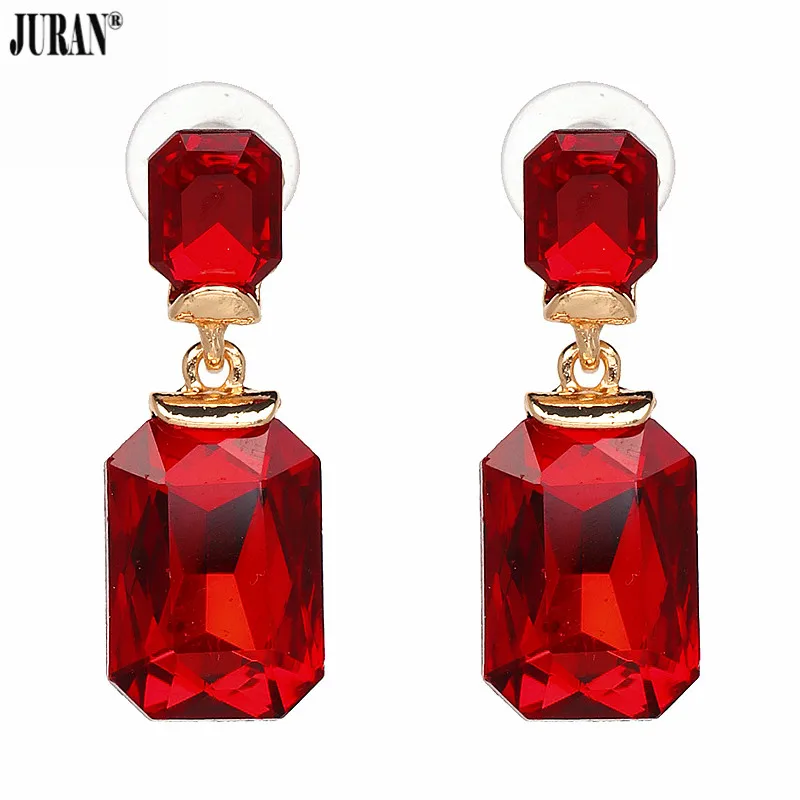 JURAN Роскошные геометрические серьги капли с кристаллами для женщин Bijoux 2017 модные