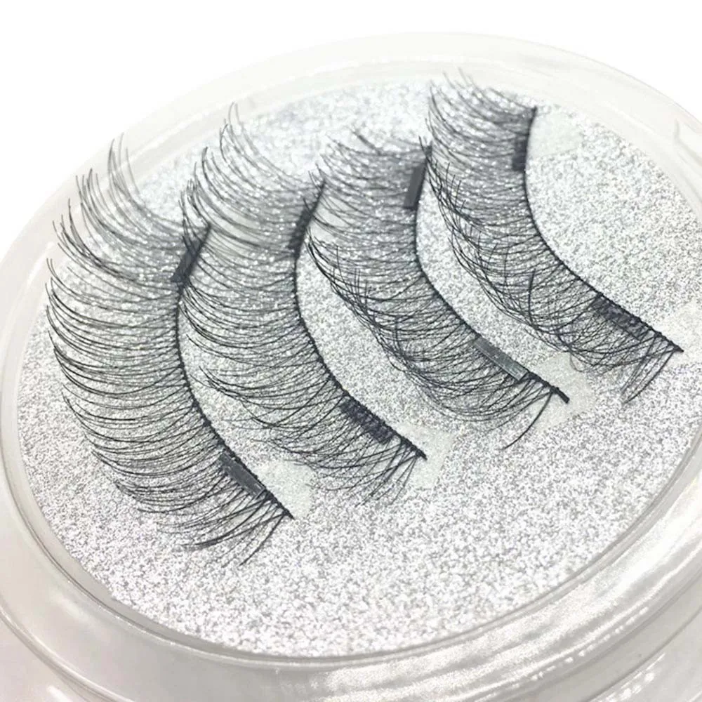 Новинка двойная длина 1 пара 3D Магнитный Крест туманные накладные ресницы Европа