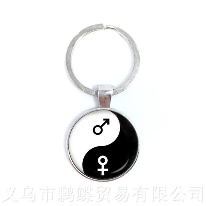 Брелок Yinyang Taichi Ba Gua с кошачьими глазами для мужчин и женщин Ювелирное Украшение в
