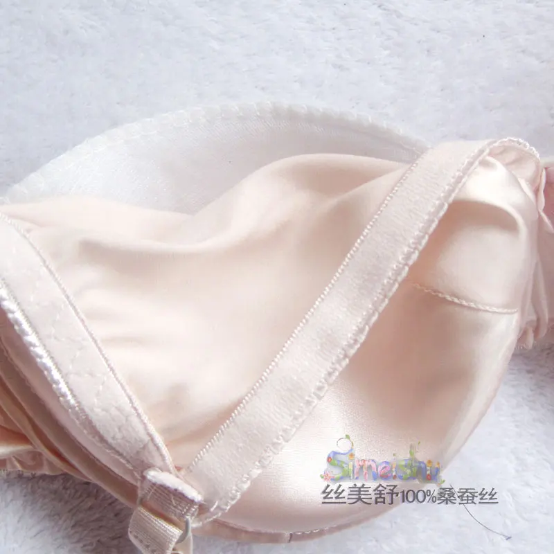 Сексуальный женский бюстгальтер из чистого шелка тонкое нижнее белье с