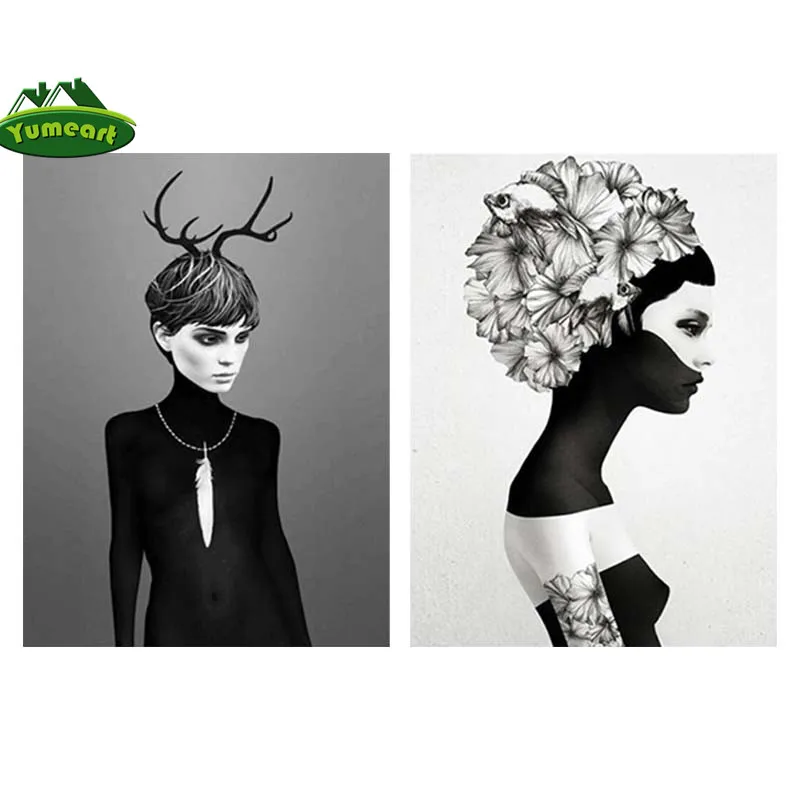 YUMEART Алмазная вышивка портрет квадратная мозаика Набор для творчества украшение