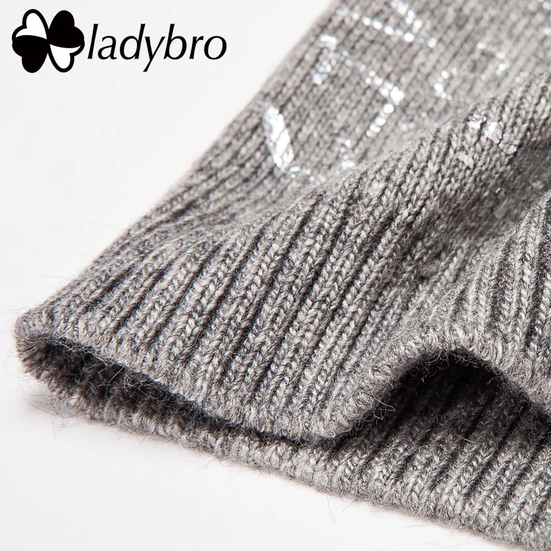 Женская шапка Ladybro осенне-зимняя Шерстяная Шапка-бини с буквенным принтом