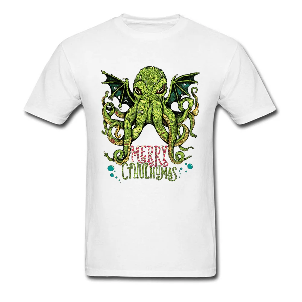 Рождественская футболка Merry Cthulhumas топы мужская одежда Осьминог Монстр Cthulhu