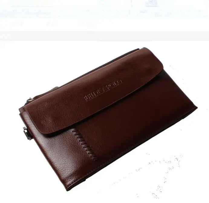 Новинка известный бренд Для мужчин сумка клатч из натуральной кожи кошелек