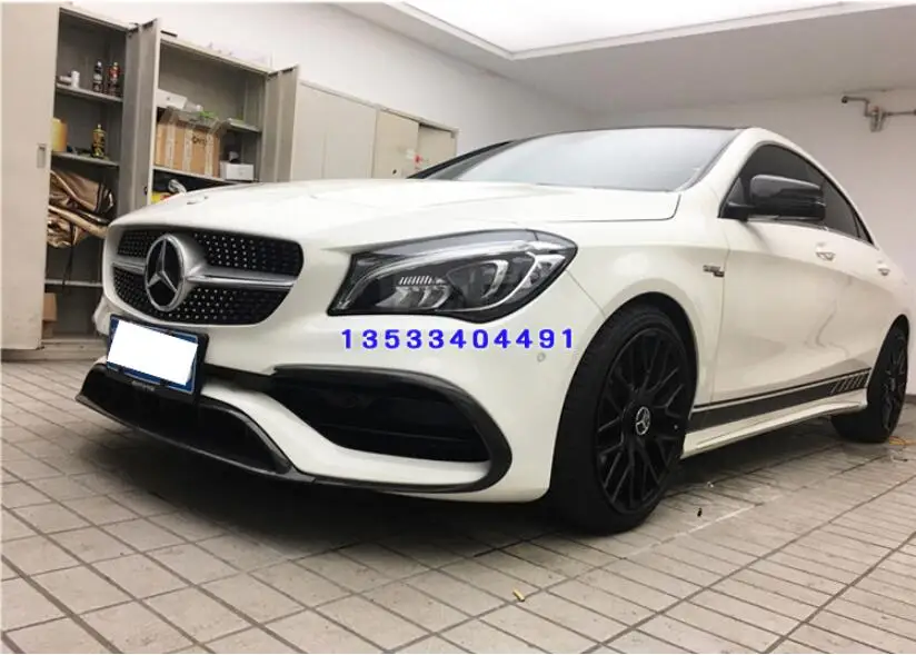 Автомобильный спойлер из углеродного волокна для переднего бампера для Benz W117 CLA200 CLA220 CLA260 CLA45 CLA-Class