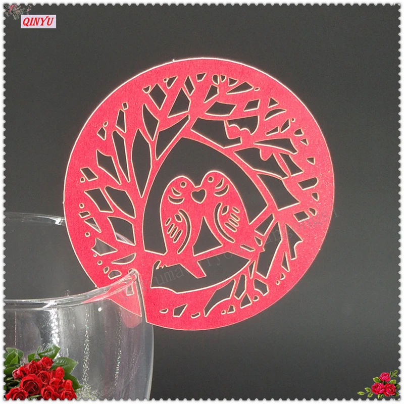 50 шт. лазерная резка бокала для вина карточка эскорт стол свадебной вечеринки