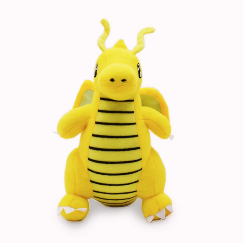 Dragonite yellow 20 стилей Аниме Блестящий Mew Greninja Dragonair Psyduck Dragonite Kyogre Solgaleo Ho-Oh Magnemite мягкая плюшевая мультяшная кукла игрушка - Цвет: Dragonite yellow