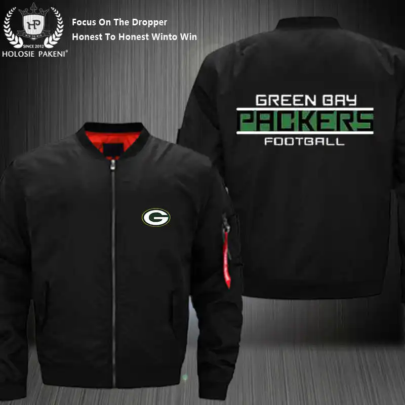 Дропшиппинг США Размеры ма 1 куртка Футбол Team Green Bay Packers летную куртку