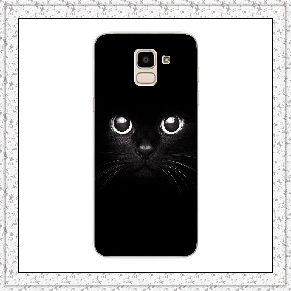 black cat Для samsung Galaxy J6 J4 J8 A6 A8 Чехол Мягкий силиконовый чехол для samsung J 4 6 8 плюс j 400 415 610 600 810 530 F - Цвет: black cat