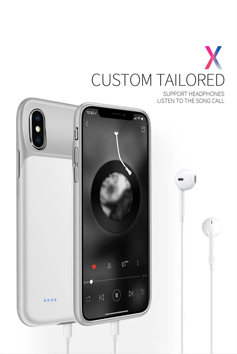 Чехол для зарядного устройства Leioua для 3200 мАч Iphone 6 6s 7 8X10 Xs Max Xr чехол для зарядки 4000 мАч для Iphone 6 6s 7 8 Plus