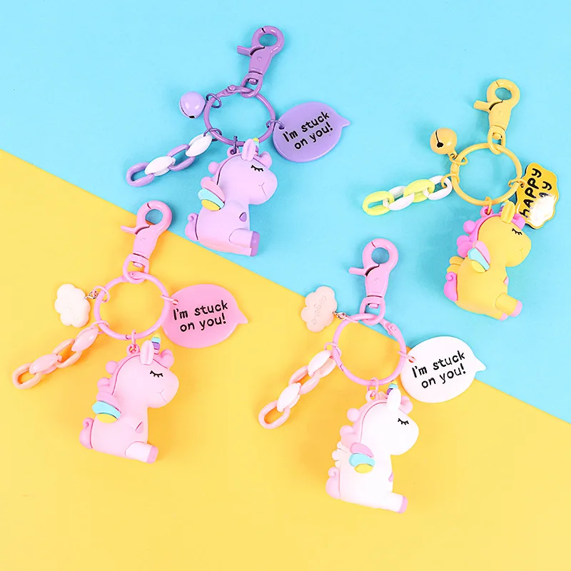 Креативный брелок в форме радуги из ПВХ животного единорога для мужчин и женщин