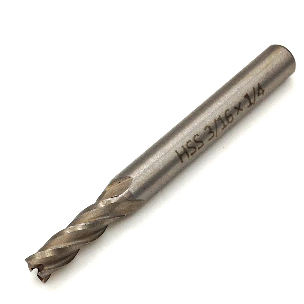 3/16 HSS CNC прямой хвостовик 4 флейты Концевая Мельница Фреза сверла|milling cutter|4 flute end