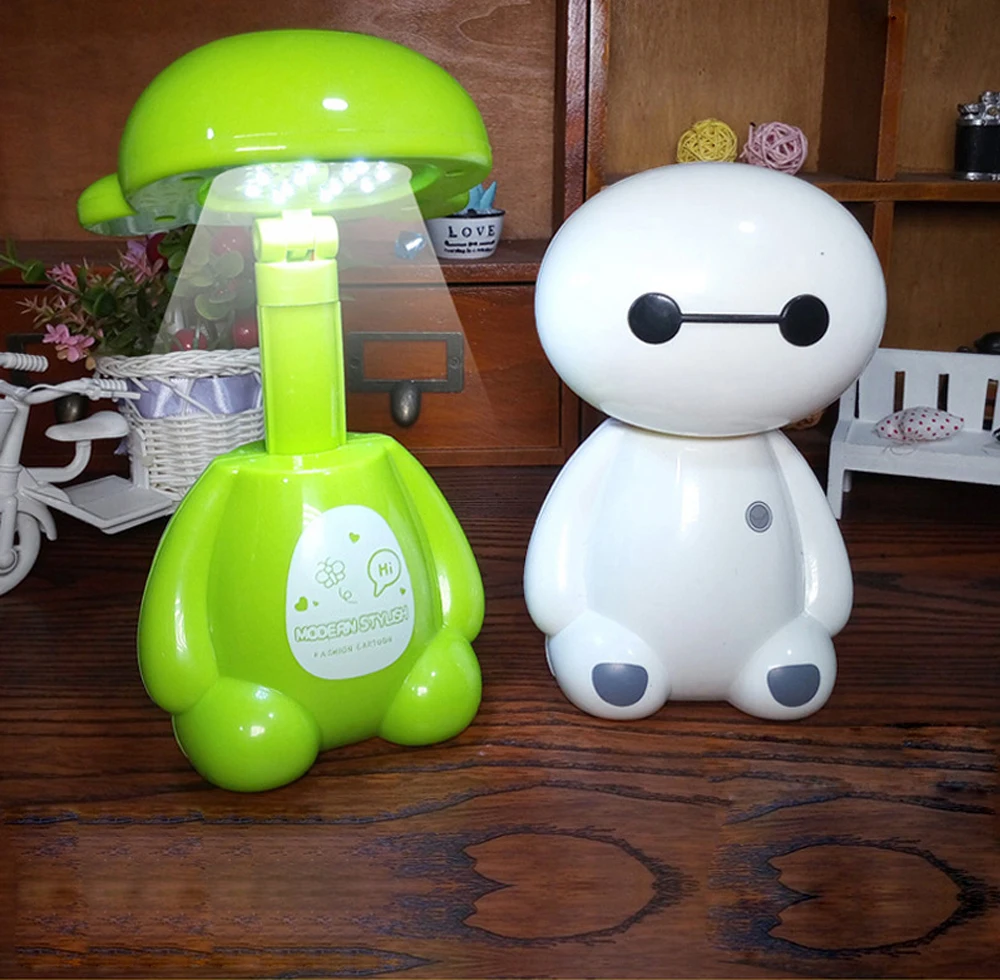 DeFong Cartoon Beastie LED Desk Lamp Two-level Dimmerable USB Rechargeable Foldable Plastic Toy Reading Study Table Night Lights Лампы и