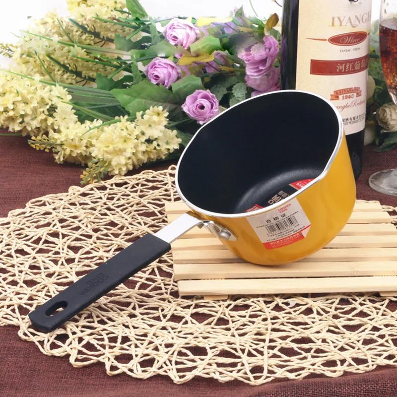 12 см мини кастрюля из алюминиевого сплава с антипригарным покрытием для молока