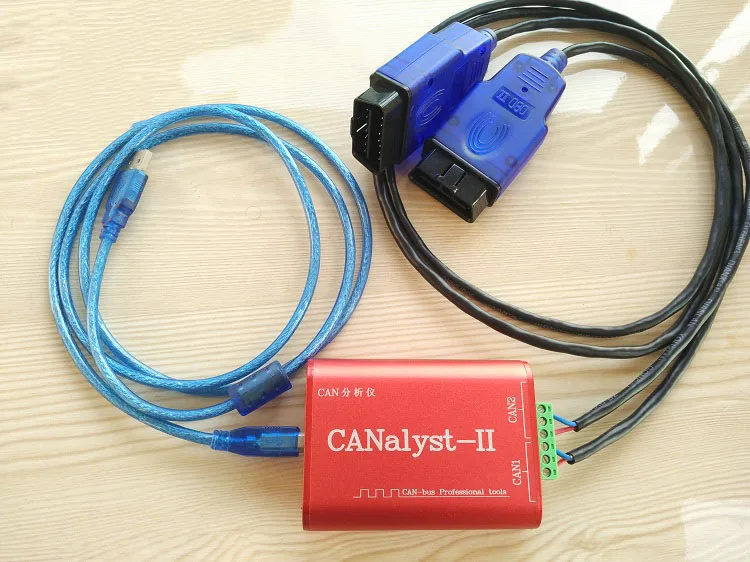 CANalyst-II OBD Профессиональный 2 порта USB-CAN USB CAN BUS USBCAN II CANopen J1939 DeviceNet анализатор ZLG, руководство на английском языке и программное обеспечение - Цвет: CANalyst-II OBD