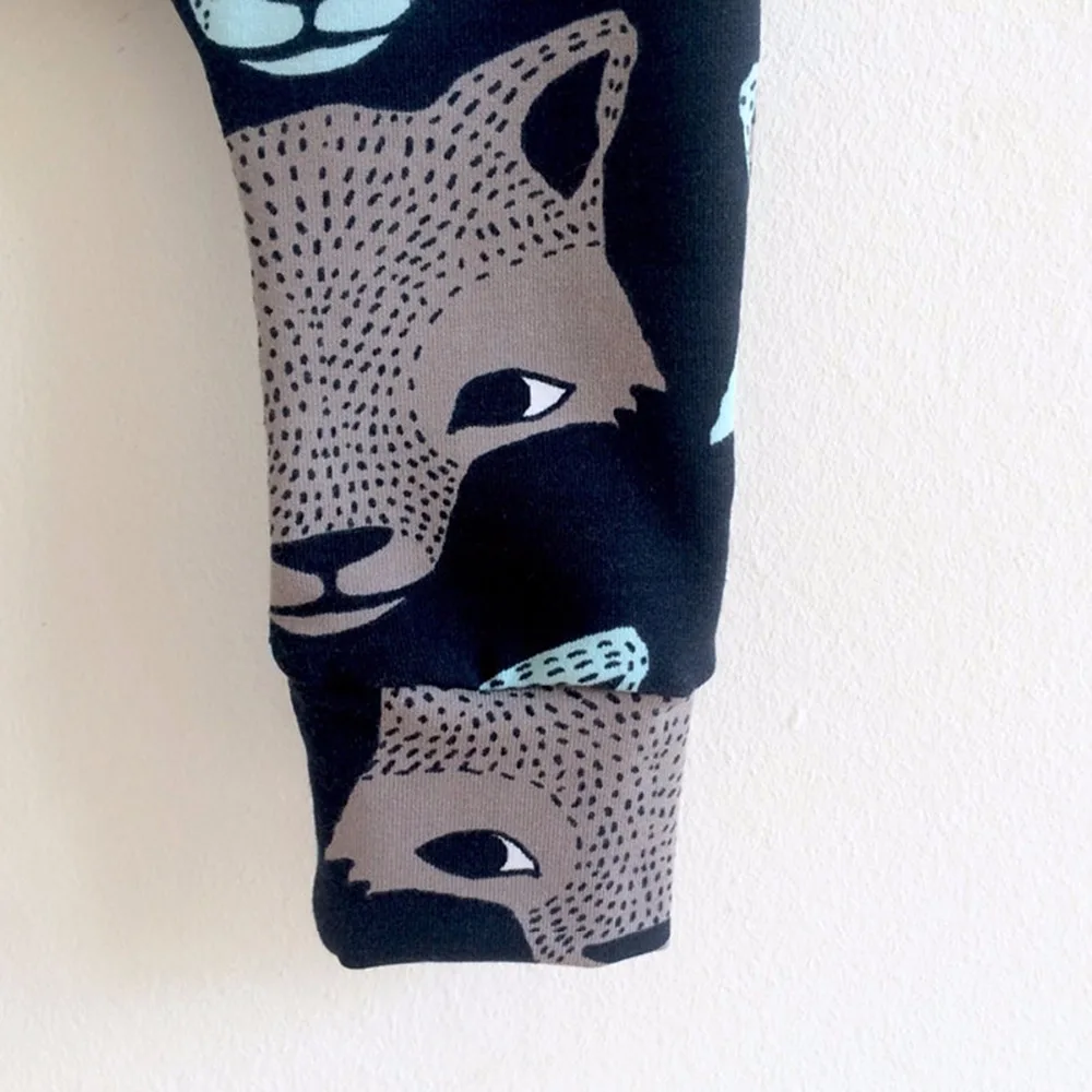 Puseky/модные штаны для малышей брюки мальчиков с принтами животных и волков