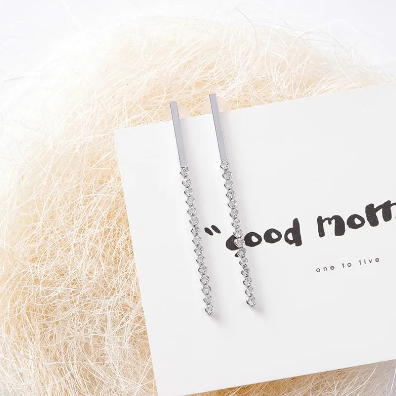 E213.Contracted и прохладный ветер металлическая длинная удлиненные серьги для