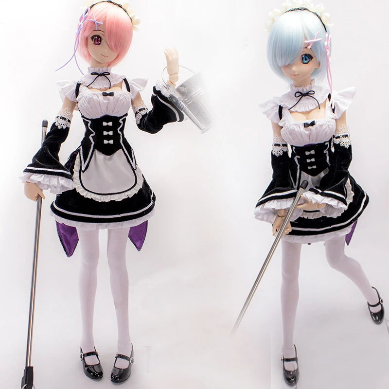 Косплей Костюм служанки Rem/Ram для шарнирных кукол BJD SD DD DDL 1/3|Куклы| |
