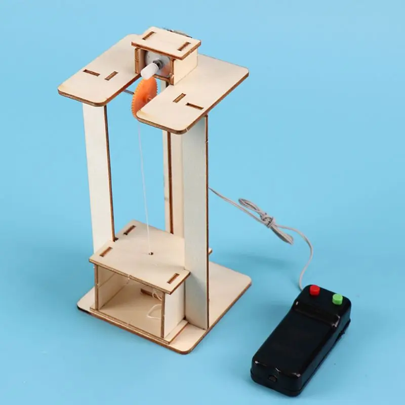 DIY Электрический Лифт модель детей мальчик игрушки научный эксперимент Пазлы