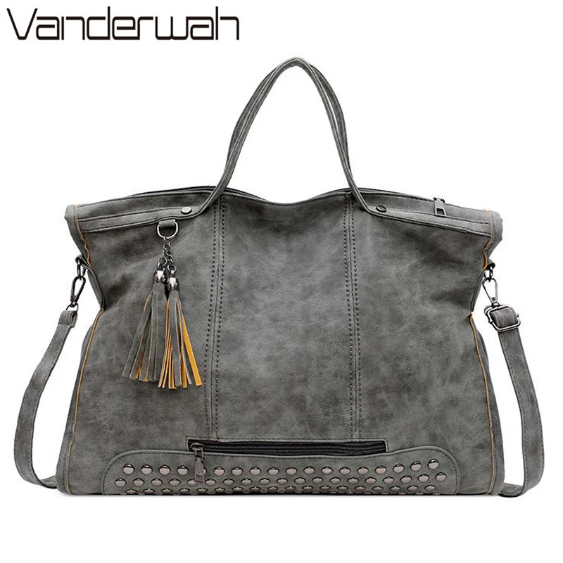 Женская винтажная дорожная сумка с заклепками Sac A Main Femme модная повседневная