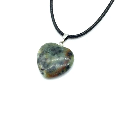 african turquoise 25 цветов камень шарик сердце очарование модное ожерелье подарок черный шнур провод Веревка Цепь Лава опал оникс Jaspers аметисты нефрит и т. Д - Окраска металла: african turquoise