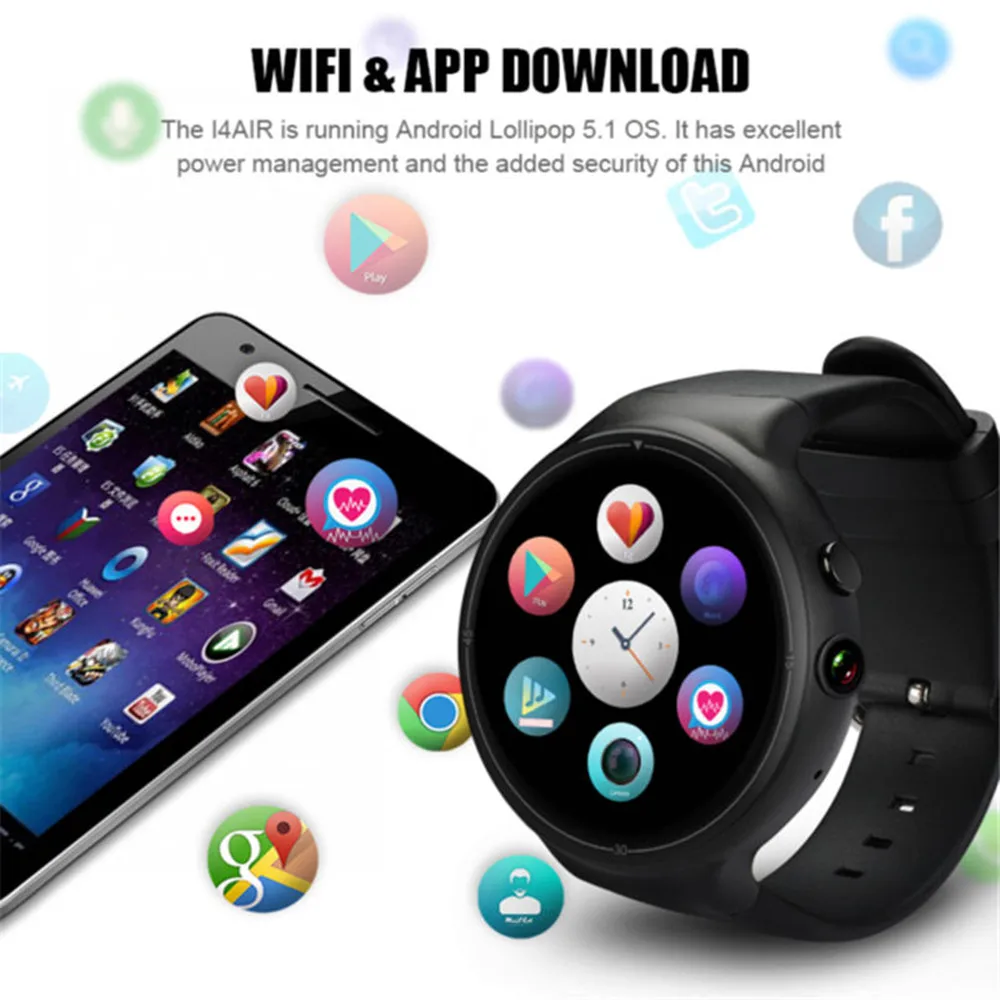 X5 AIR 2MP HD Bluetooth Smart часы ОС Android 5 1 Шагомер монитор сердечного ритма 2 г + 16 WI FI gps Smartwatch