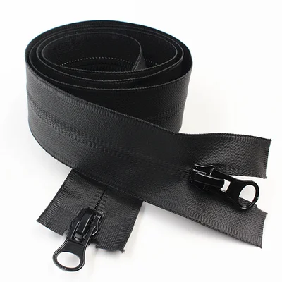 Черная Водонепроницаемая невидимая молния из ТПУ для шитья пальто уличные