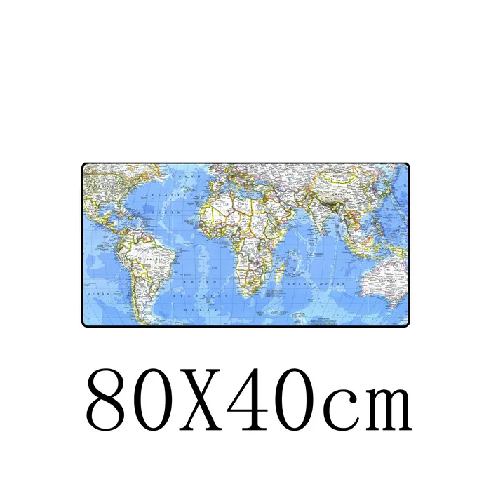 FFFAS большой 80x40 см большой коврик для мыши Карта мира Земля Искусство Декор стол Подушка карта мира XL коврик для мыши Натуральный каучук игра - Цвет: Model G
