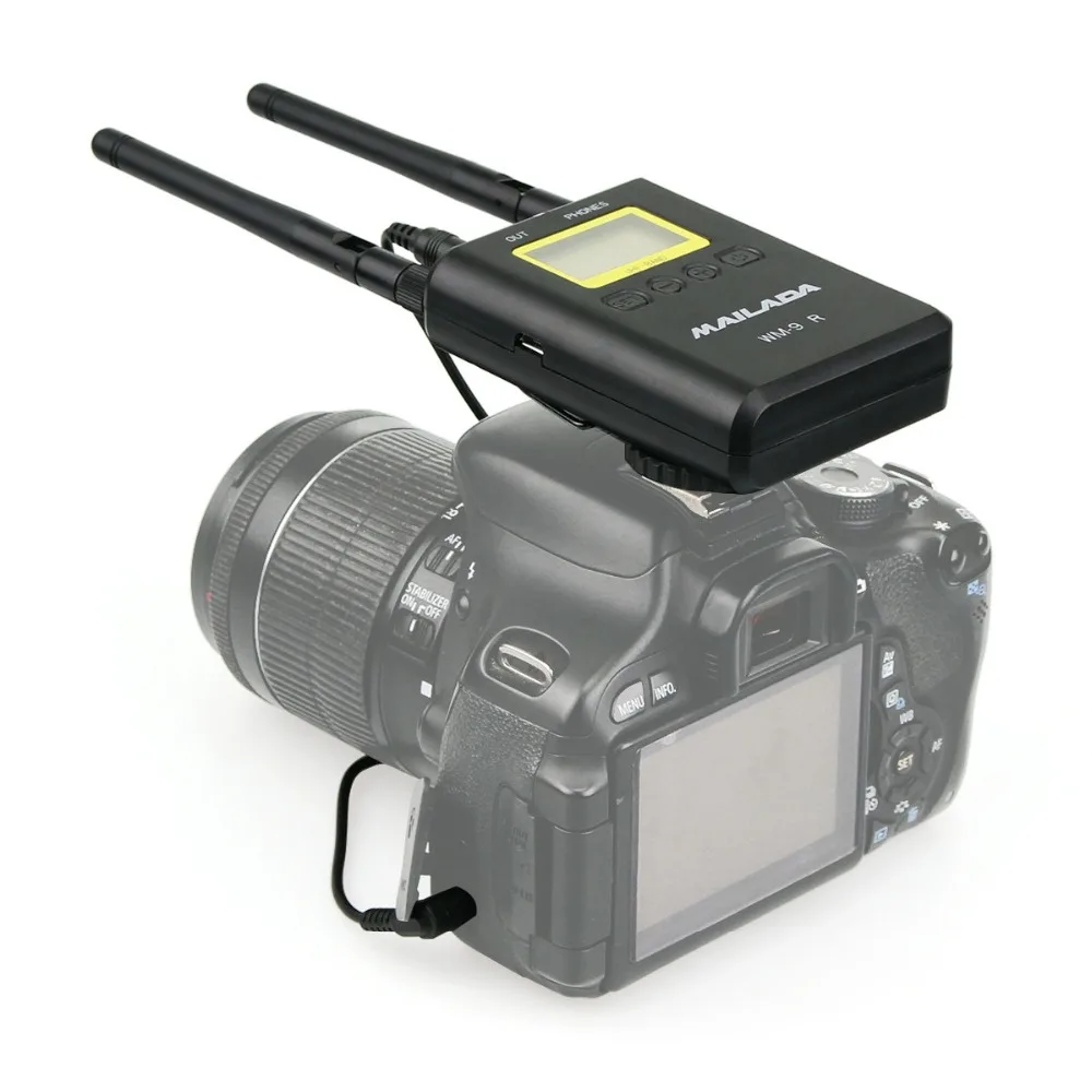 WM 9 UHF беспроводной микрофон петличный нагрудный приемник передатчик для DSLR Canon Sony