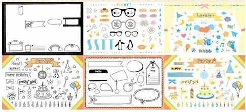 Милые полупрозрачные наклейки для детской фотосъемки с днем рождения