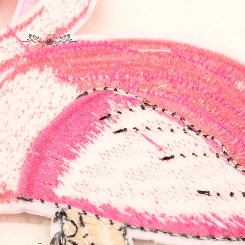 Большие красивые розовые нашивки с фламинго нашивка вышивкой утюгом для одежды