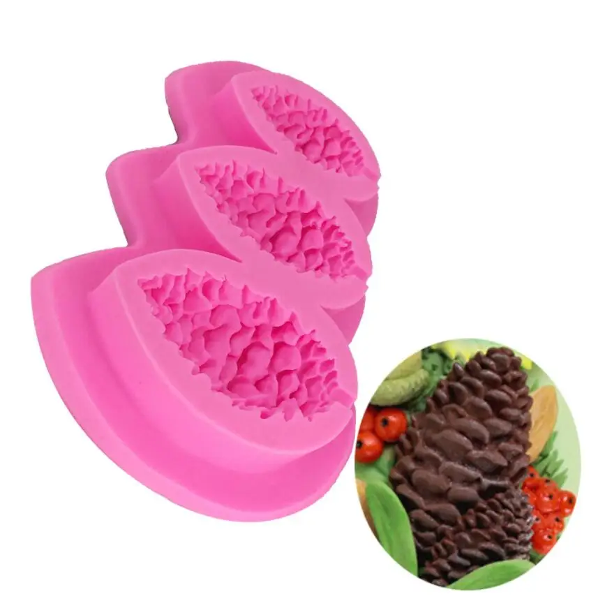 Sugarcraft сосновые шишки силиконовые формы помадные орехи инструменты для украшения