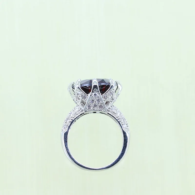 Reginababy серебряный цвет красный созданный гранат набор украшений для женщин