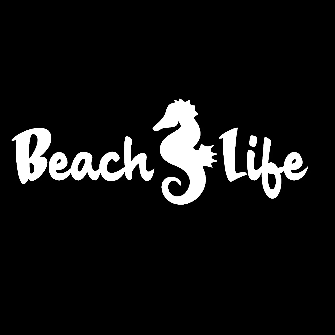 Beach Life в виде морского конька переводная наклейка на окно бампер автомобиля