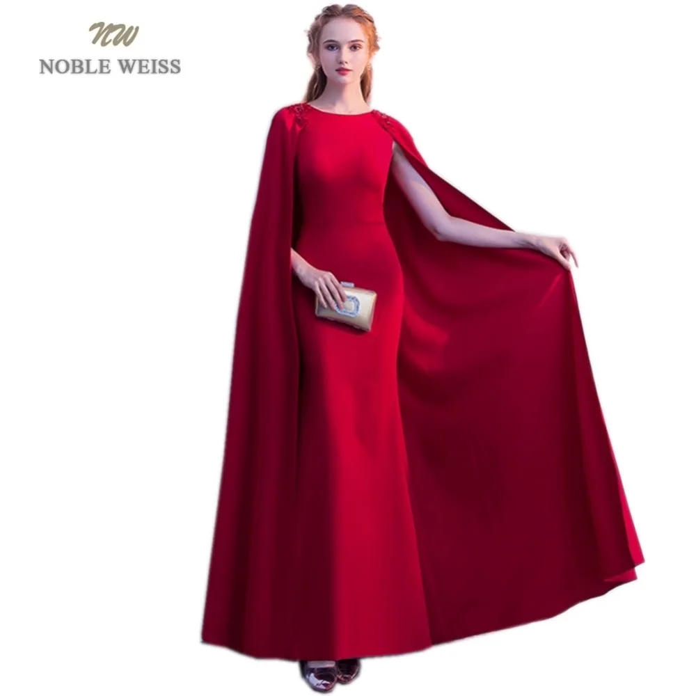 Фото Благородные WEISS темно красные вечерние платья с аппликациями халат украшенный