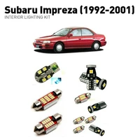 led interior lights for subaru impreza 1992 2001 6pc led lights for cars lighting kit automotive bulbs canbus