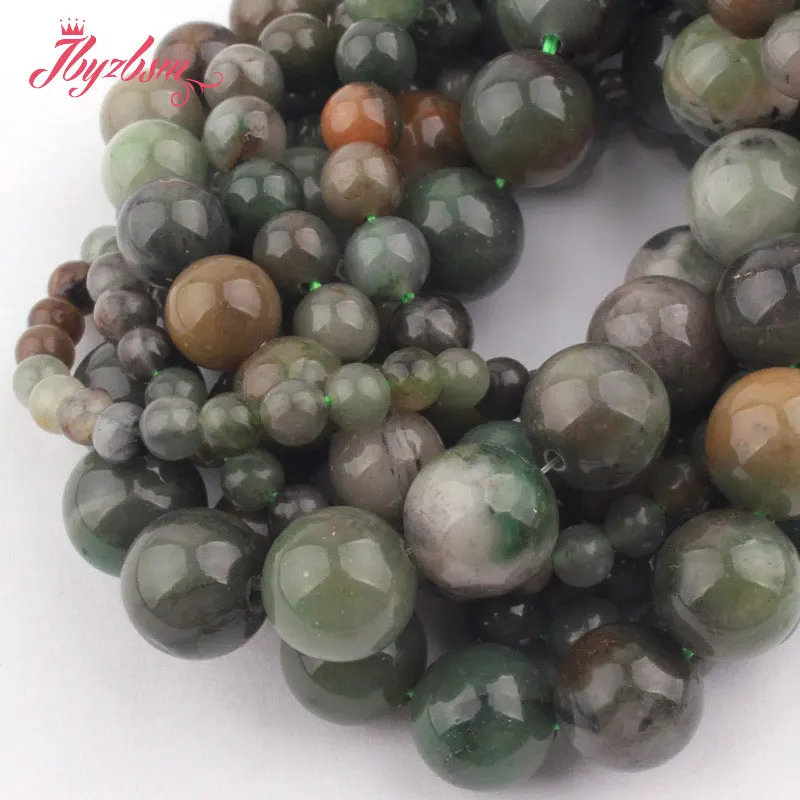 

4,6,8,10mm Smooth Round Beads Ball Multicolor Africa Jades Stone Beads For Necklace Bracelats Jewelry Making 15" Free Shipping