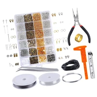 1 box 24 grids jewelry repair tool with accessories pliers jewellery findings beading wires