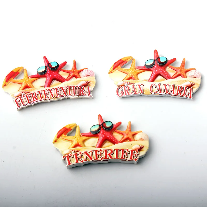 Туристические сувениры Fuerteventura Tenerife Gran Canaria Sea Star магнитные магниты на