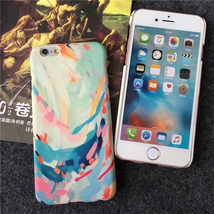 Новинка картина маслом твердый матовый пластик чехол для корпуса iPhone 6 6s 6plus 5 5S |