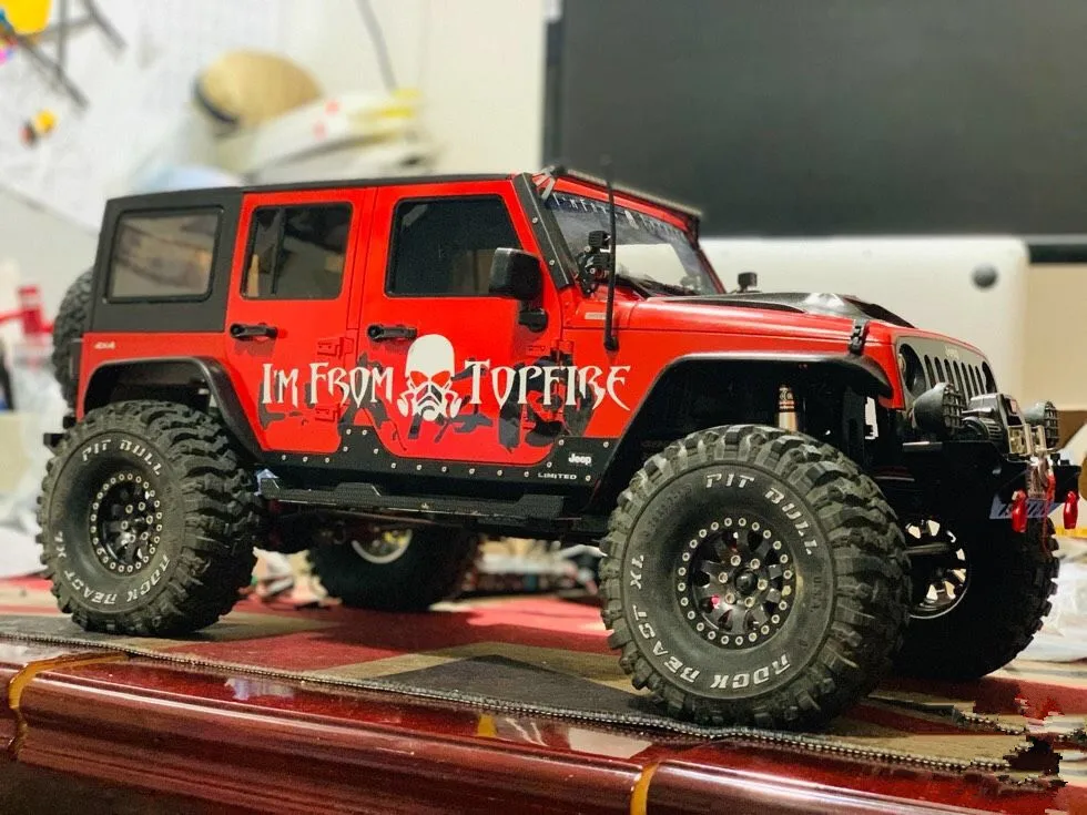 В разобранном виде 12,3 дюйма 313 мм Колесная база jeep Wrangle корпус автомобиля для 1/10 RC Гусеничный осевой SCX10 и SCX10 II 90046 90047