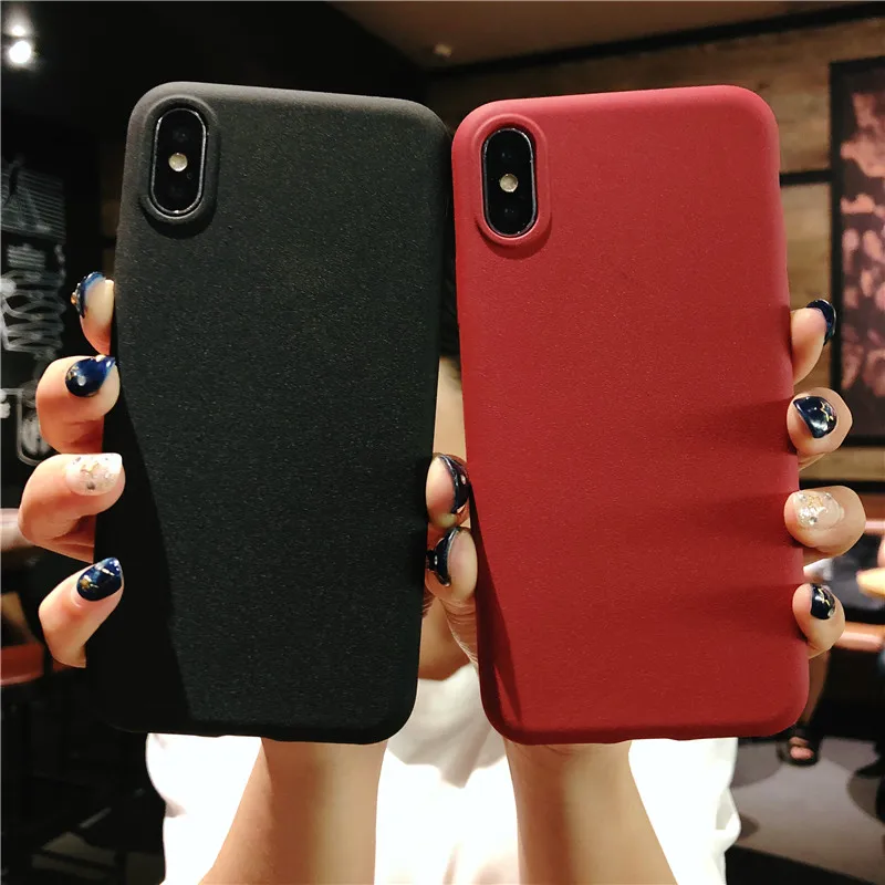Matte Frosted Sand Texture Plastic Cover for iphone XS MAX XR 8 Plus SE 5 5S 6S 6 7 Case On Huawei P20 P10 P9 P8 Lite 2017 Cases |