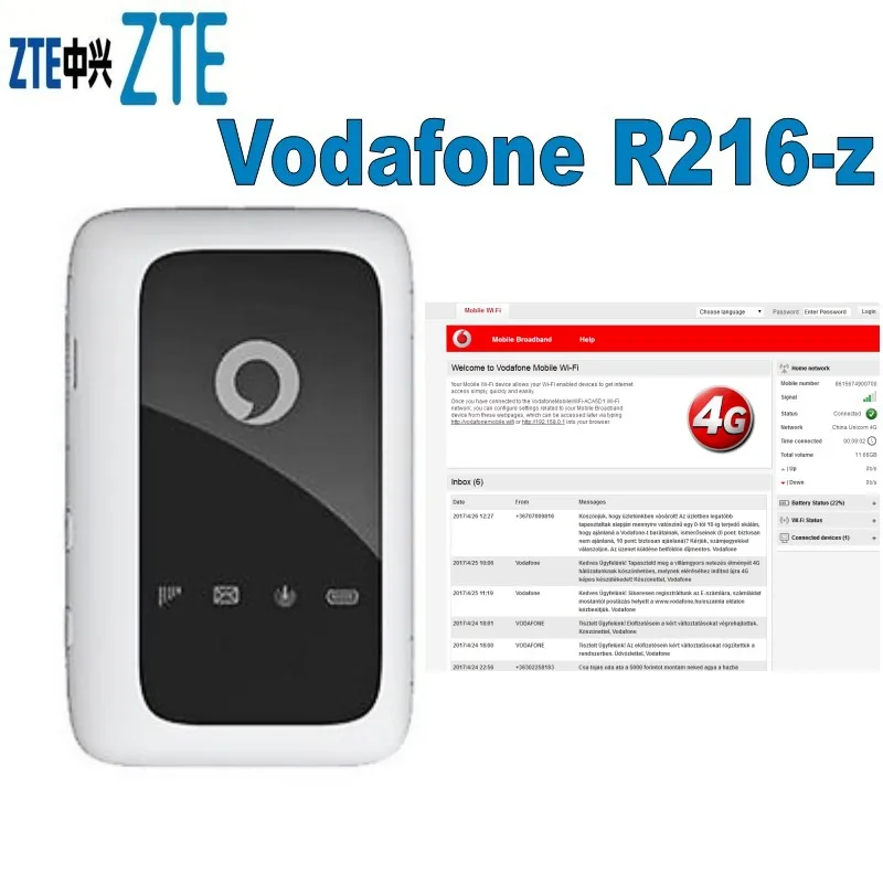 

Набор из 10 шт. Vodafone ZTE r216с антенной карманный беспроводной маршрутизатор Wi-Fi pk Huawei E5573 E5577