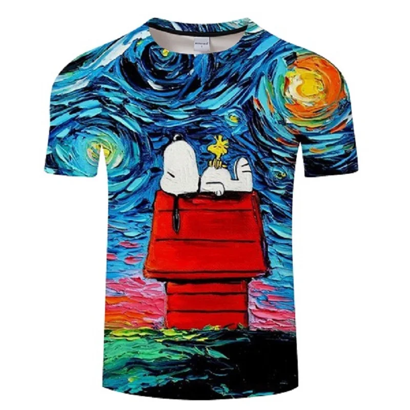 Новая летняя Повседневная 3d футболка для мужчин с интересным рисунком собаки и